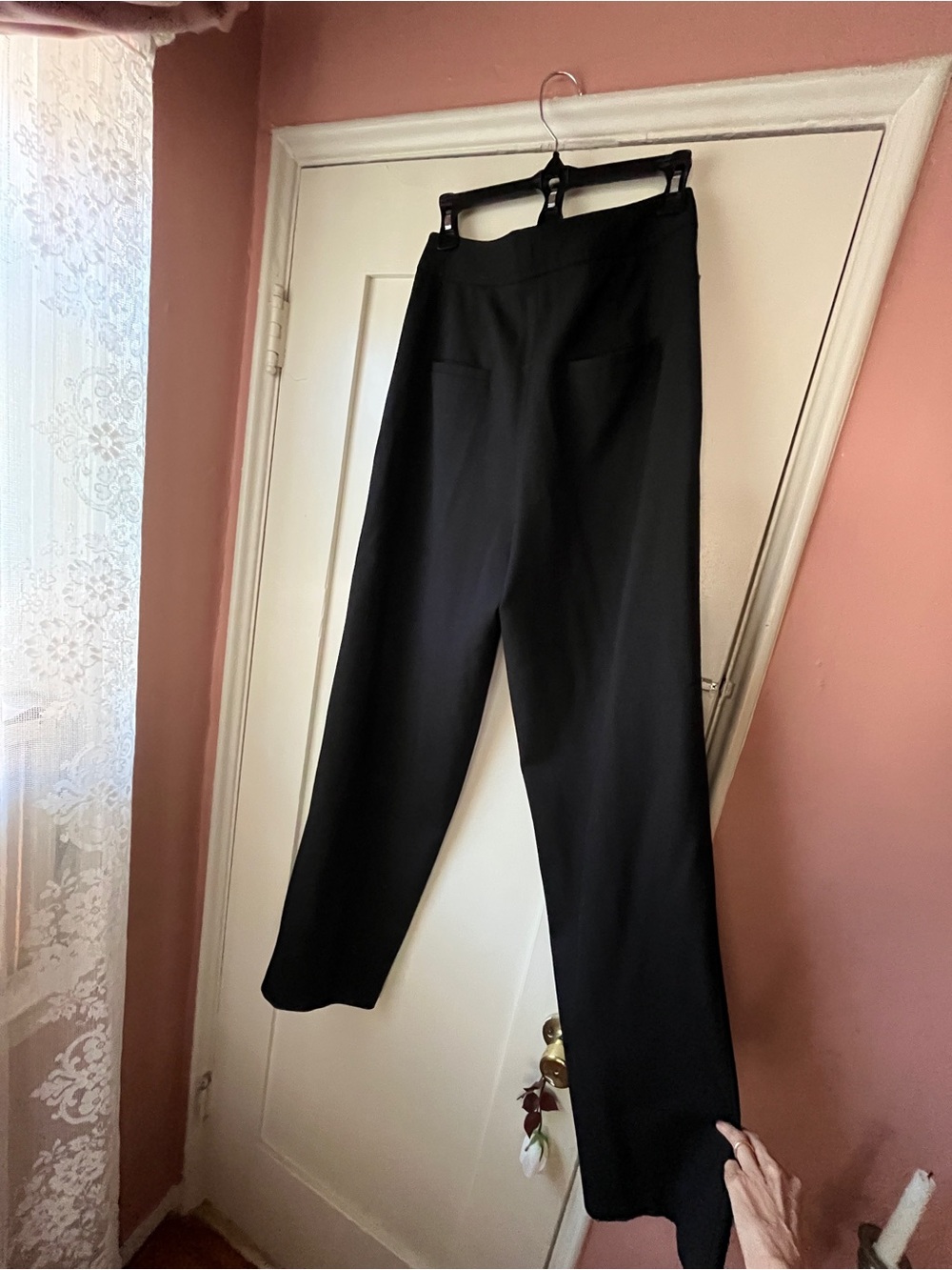 Massimo Dutti Black Tailored High-Waist Trousers